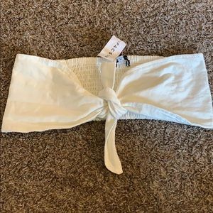 White PacSun bandeau bra